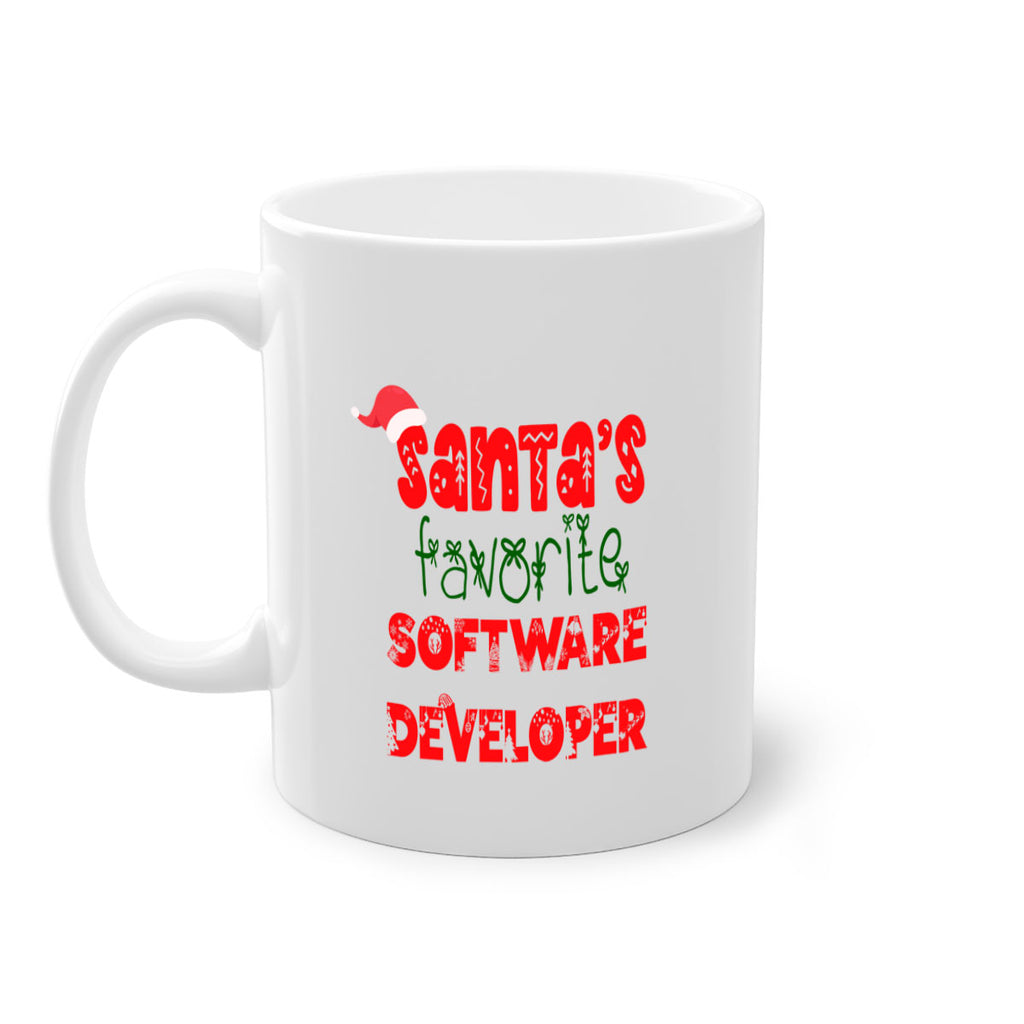 santas favorite software developer style 1087#- christmas-Mug / Coffee Cup