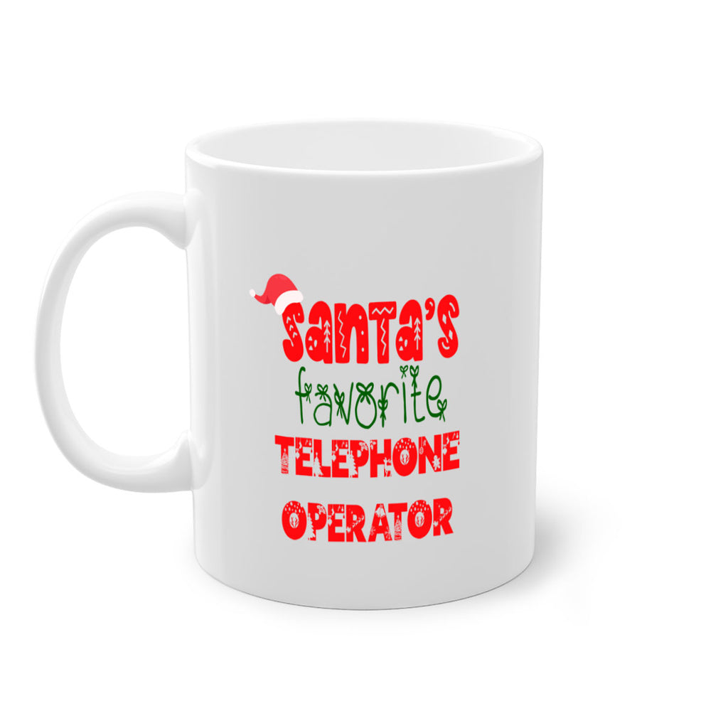 santas favorite telephone operator style 1120#- christmas-Mug / Coffee Cup