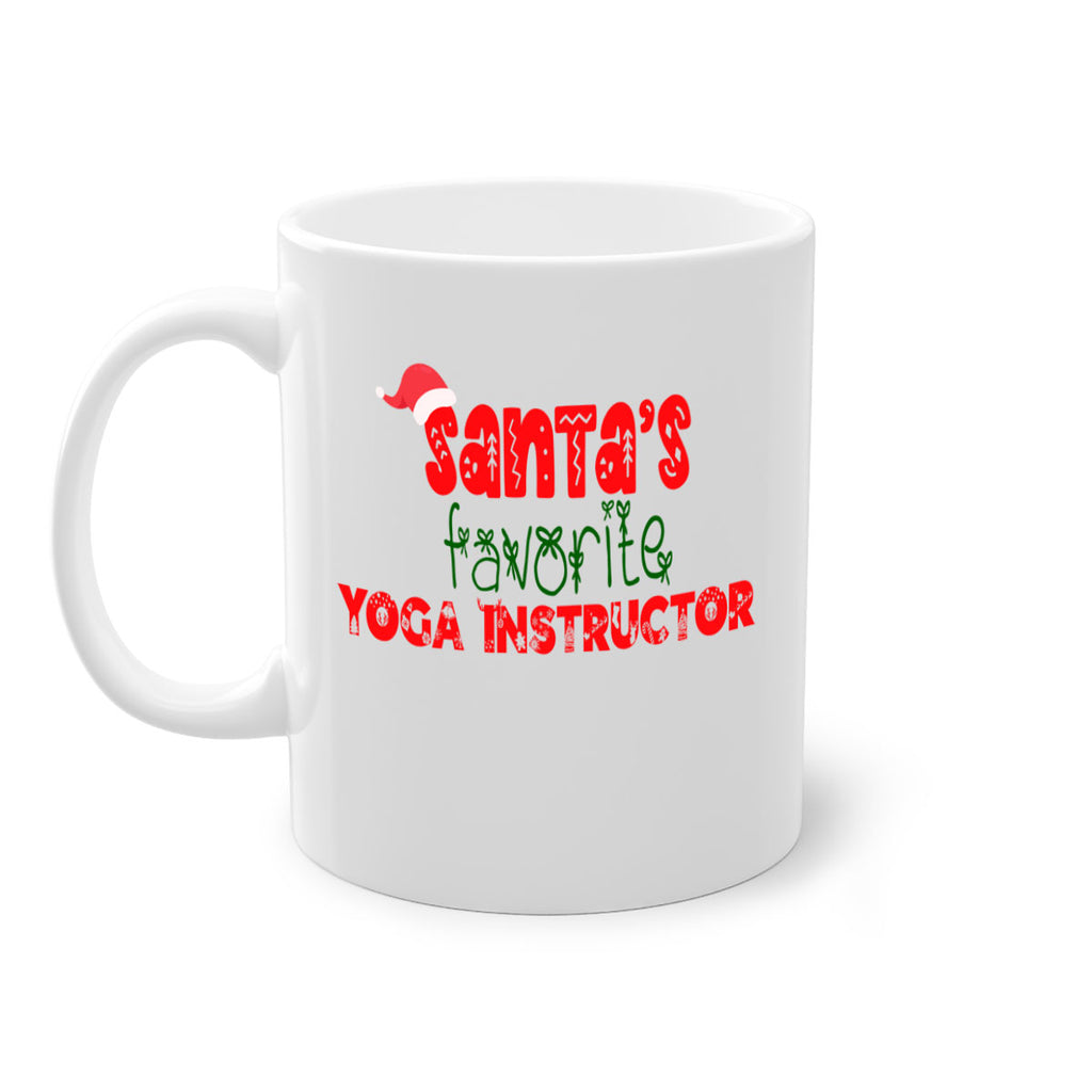 santas favorite yoga instructor style 1161#- christmas-Mug / Coffee Cup