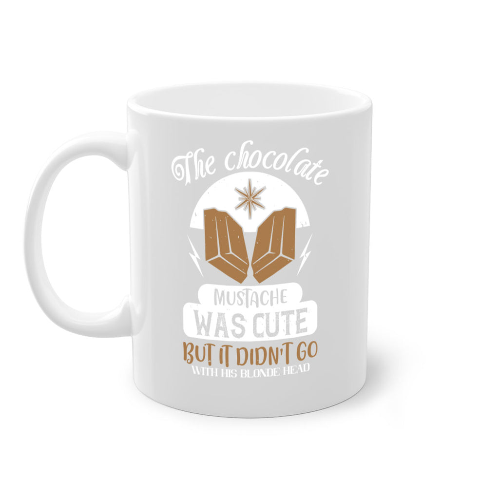 the chocolate mustache was cute but it didn’t go with his blonde head 16#- chocolate-Mug / Coffee Cup