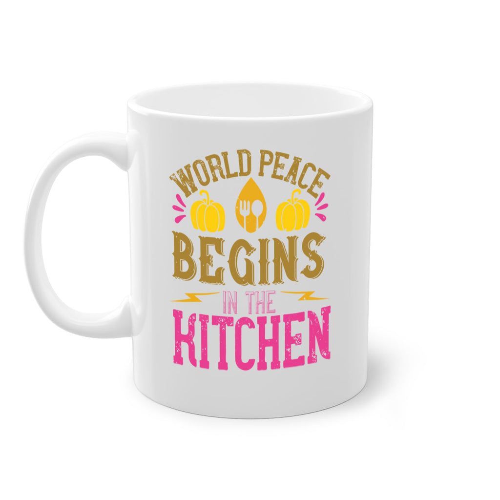 world peace begins in the kitchen 7#- vegan-Mug / Coffee Cup