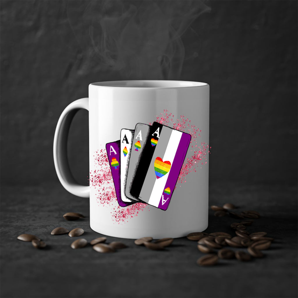 Asexual Ace Flag Playing Card Queer Lgbt 34#- lgbt-Mug / Coffee Cup