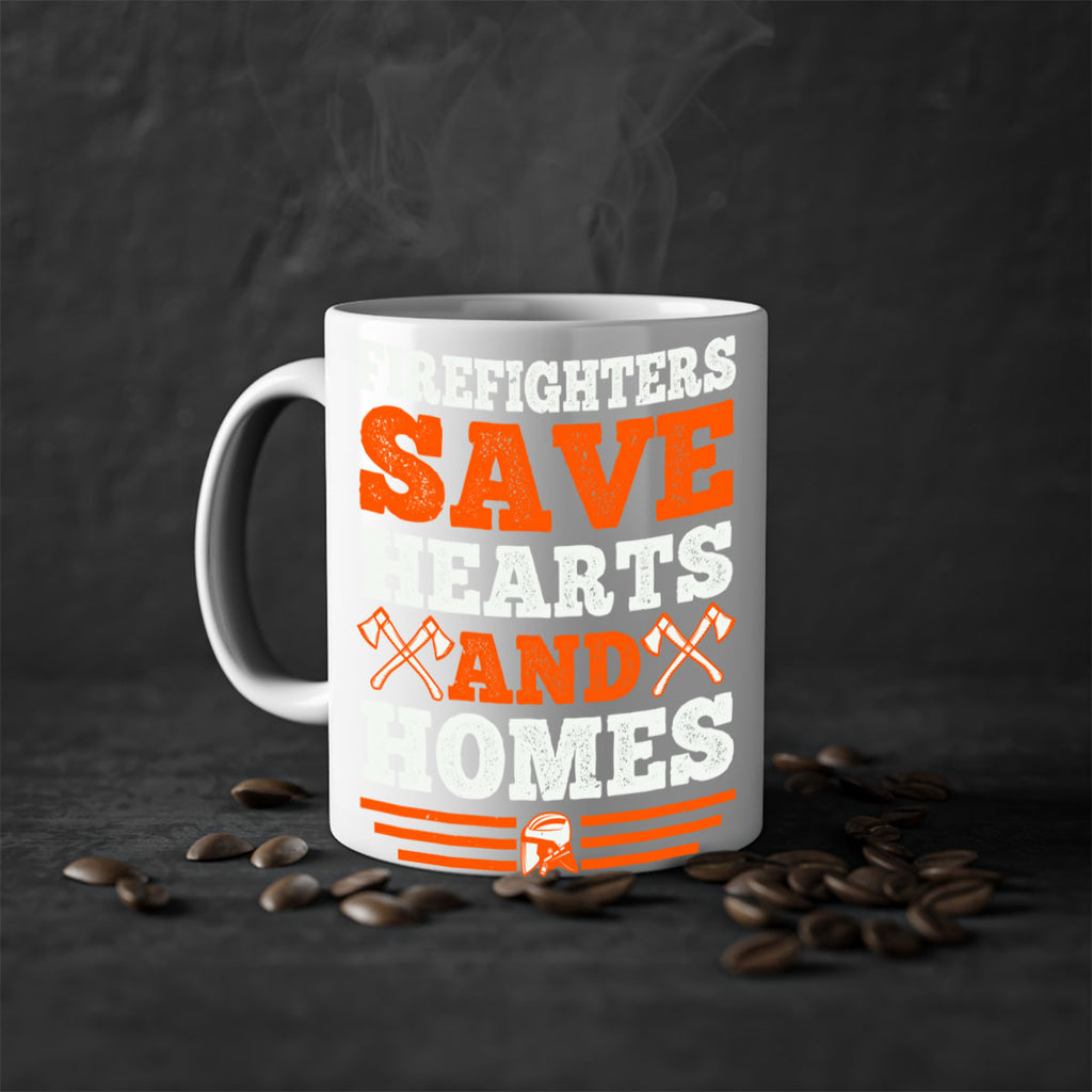 Firefighters save hearts and homes Style 71#- fire fighter-Mug / Coffee Cup