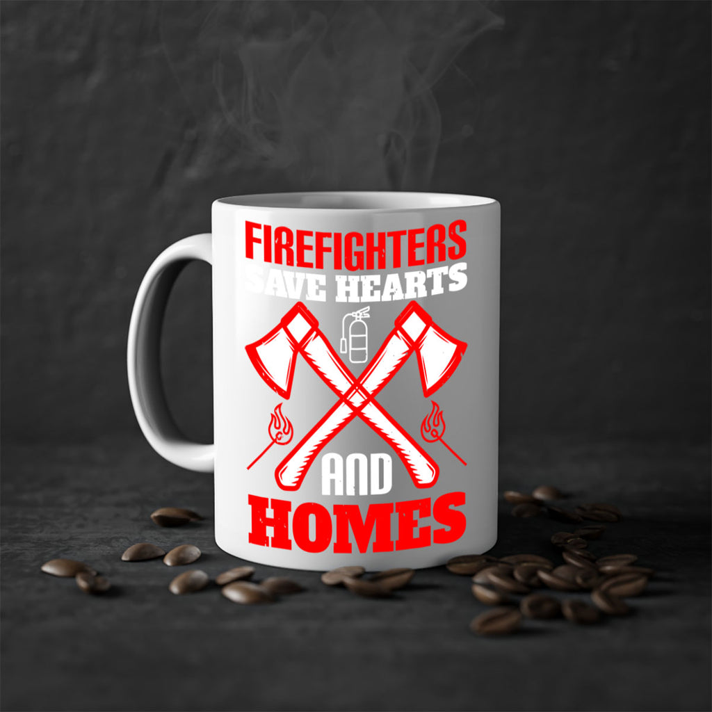 Firefighters save hearts and homes Style 72#- fire fighter-Mug / Coffee Cup