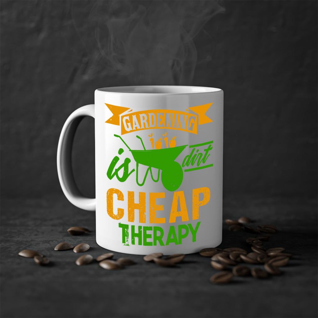 Gardening is dirt cheap therapy 62#- Farm and garden-Mug / Coffee Cup