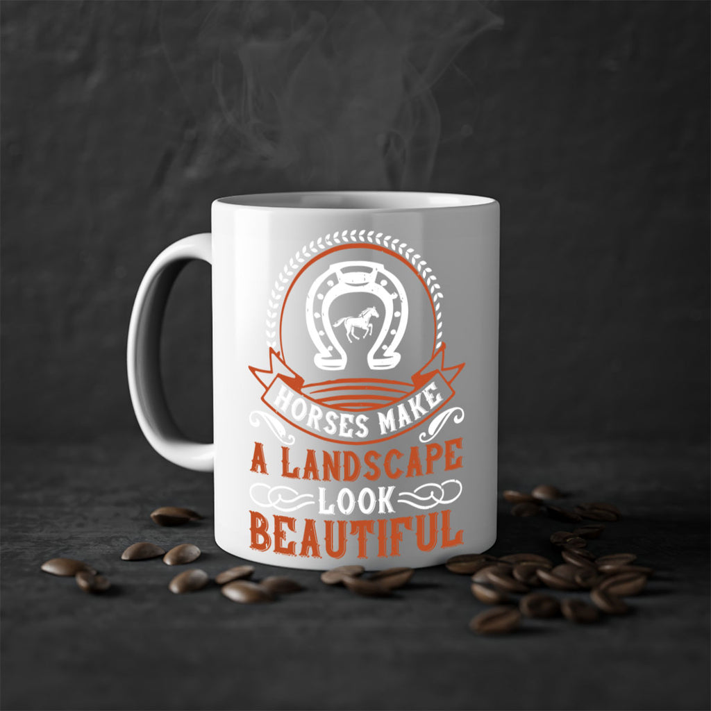 Horses make a landscape look beautiful Style 42#- horse-Mug / Coffee Cup