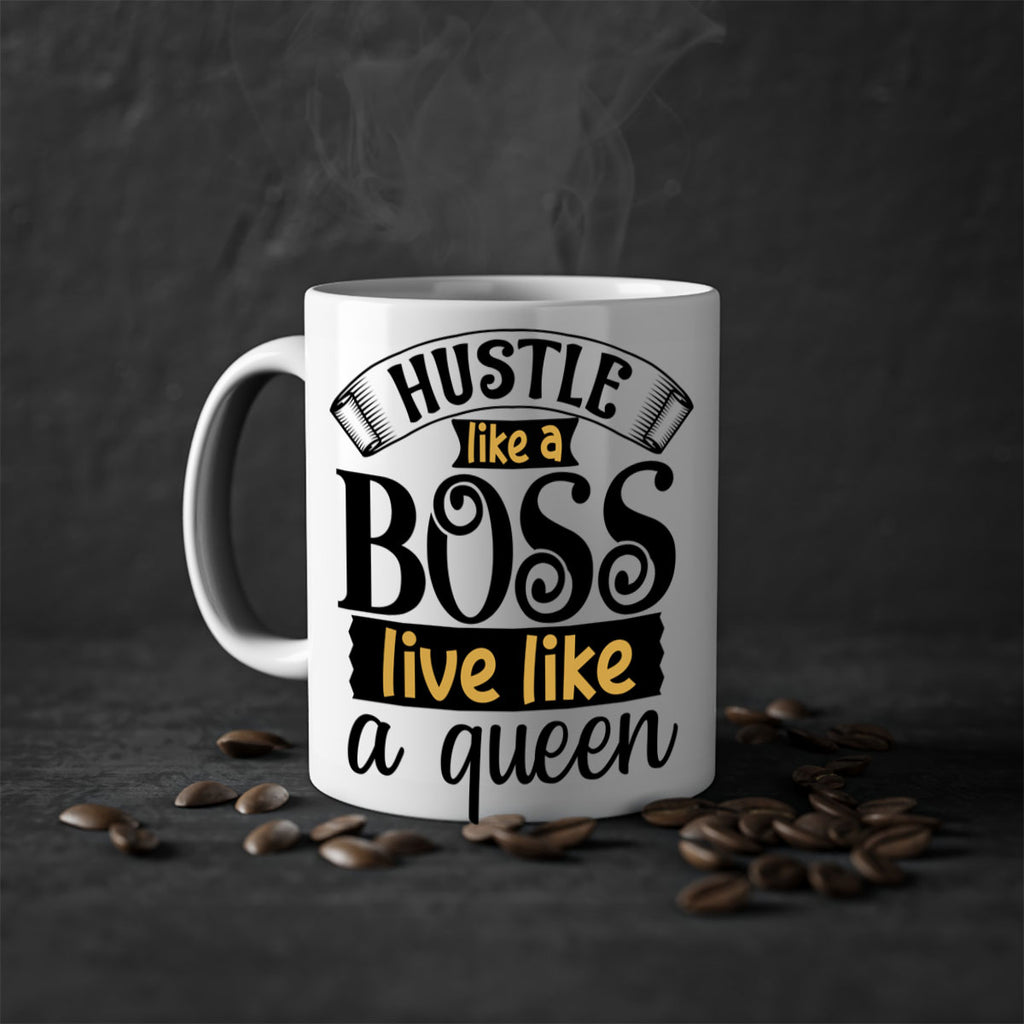 Hustle like a boss live like a queen Style 36#- Black women - Girls-Mug / Coffee Cup