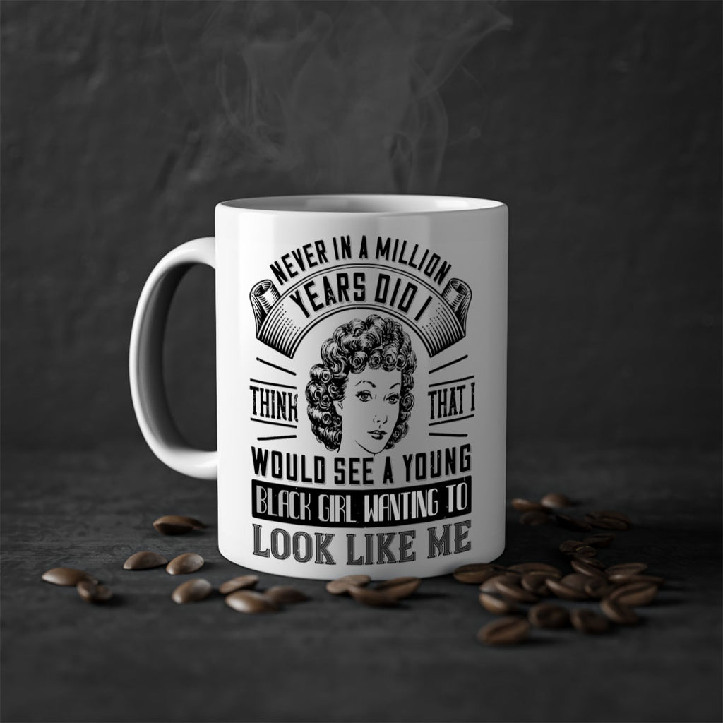 Never in a million years did I think that I would see a young black girl Style 19#- Afro - Black-Mug / Coffee Cup
