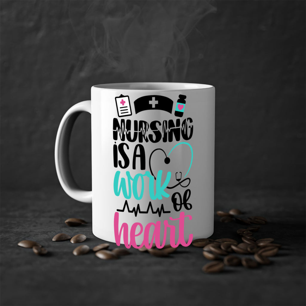 Nursing Is a Work of Heart Style Style 72#- nurse-Mug / Coffee Cup