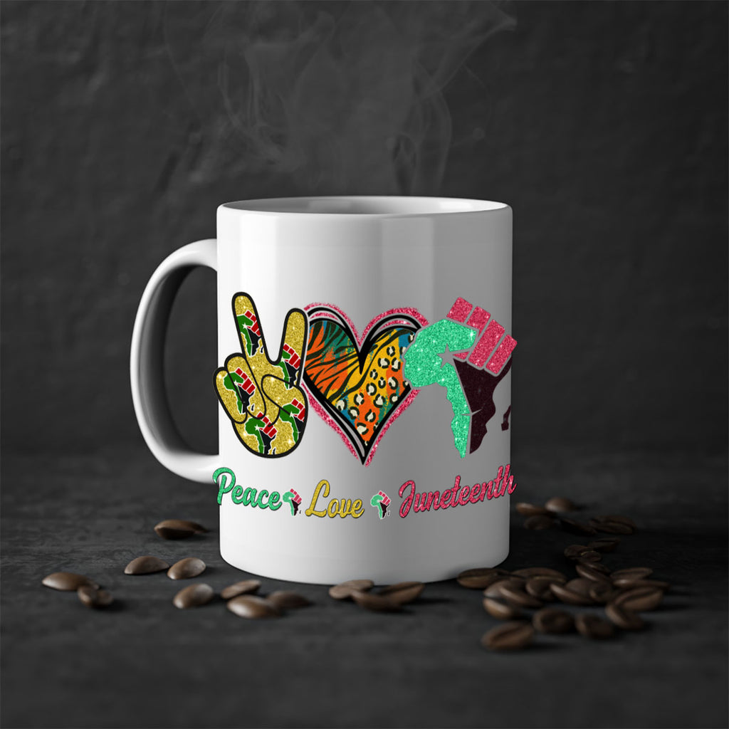 Peace Love Juneteenth Day Fist Png 8#- juneteenth-Mug / Coffee Cup