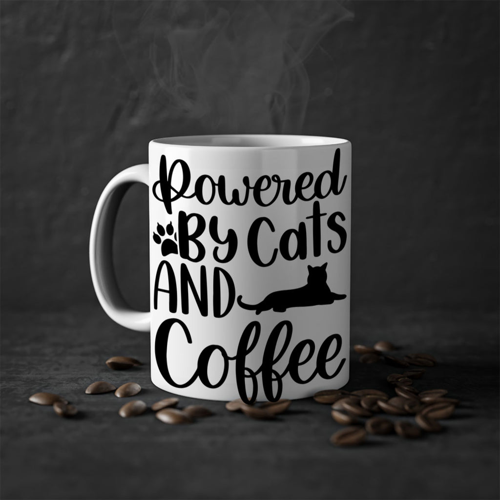 Powered By Cats And Coffee Style 102#- cat-Mug / Coffee Cup