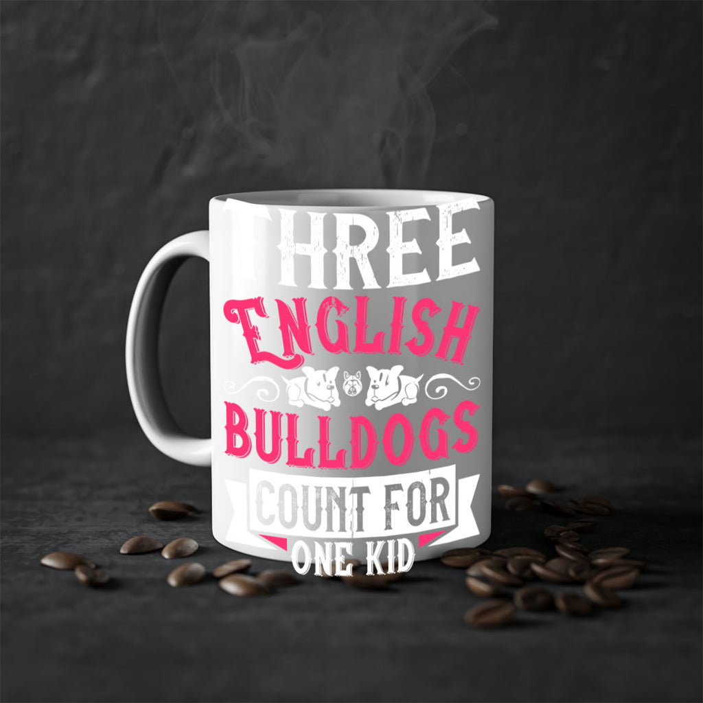 Three English bulldogs count for one kid Style 18#- Dog-Mug / Coffee Cup