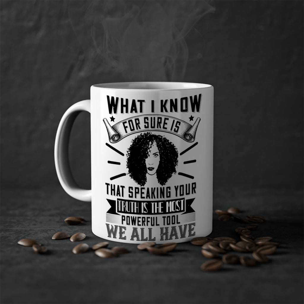 What I know for sure is that speaking your truth is the most powerful tool we all have Style 13#- Afro - Black-Mug / Coffee Cup