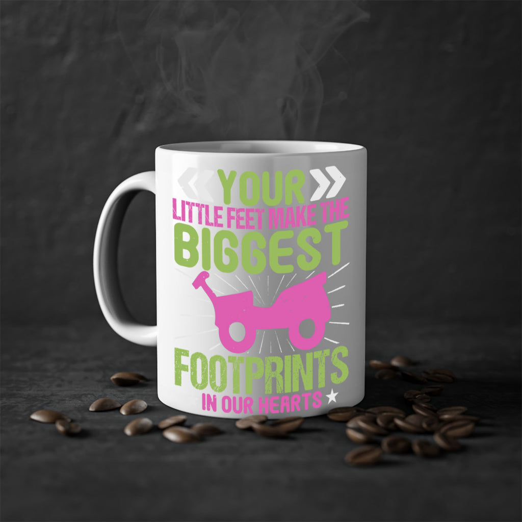 Your Litle feet me foot prints in our hearts Style 158#- baby2-Mug / Coffee Cup