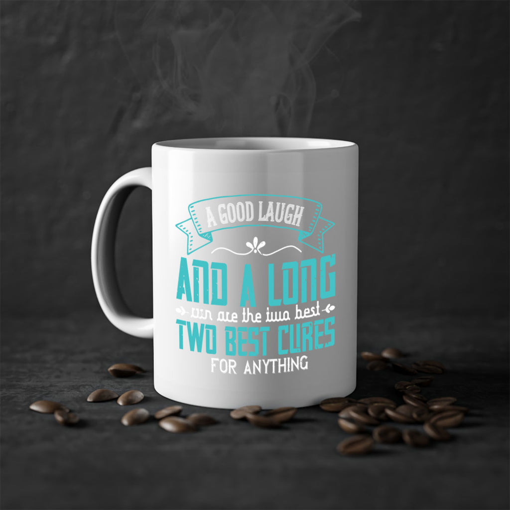 a good laugh and a long run are the two best cures for anything 50#- running-Mug / Coffee Cup
