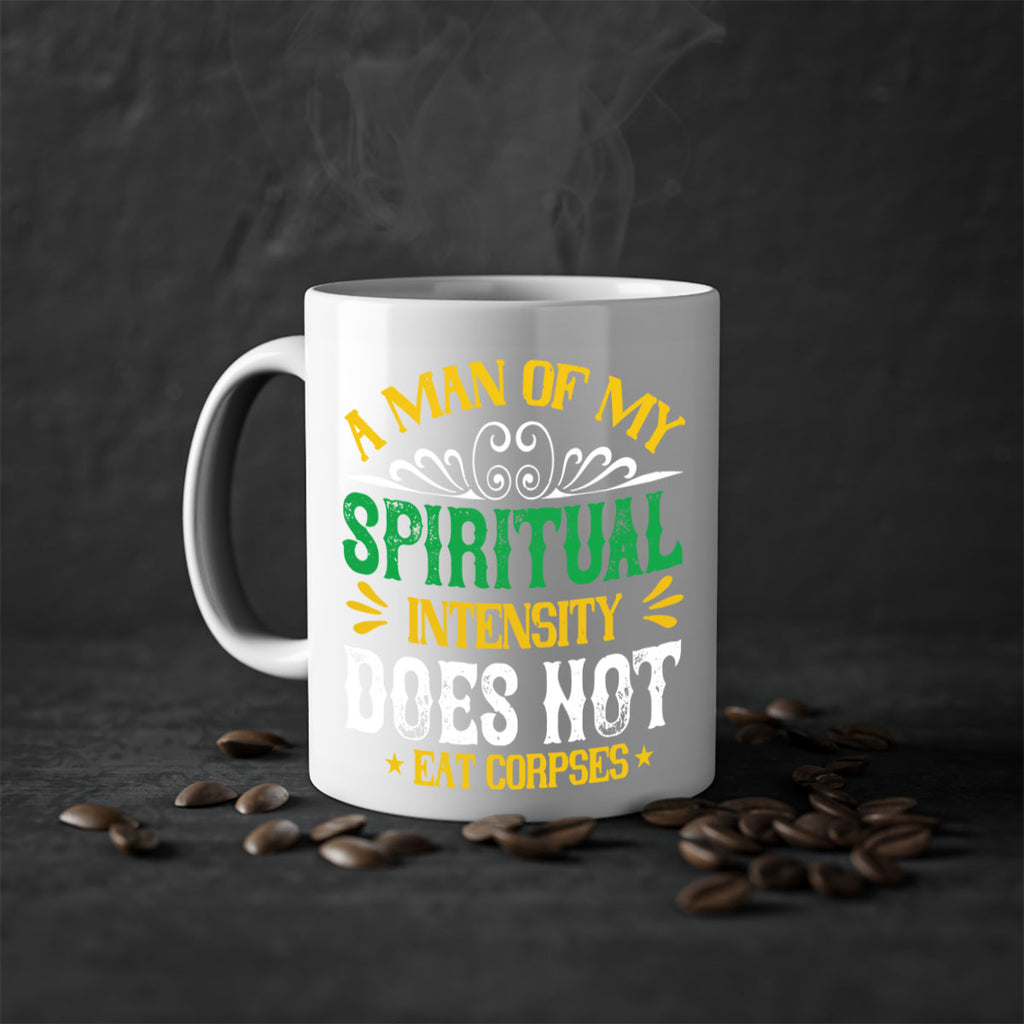 a man of my spiritual intensity does not eat corpsess 98#- vegan-Mug / Coffee Cup