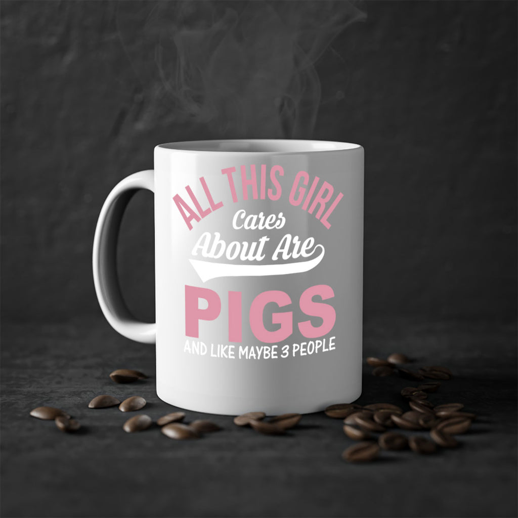 all this girl cares about are pigs and like maybe people Style 95#- pig-Mug / Coffee Cup
