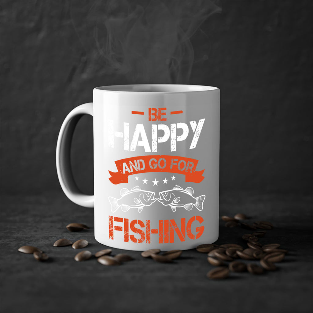 be happy and go for fishing 278#- fishing-Mug / Coffee Cup