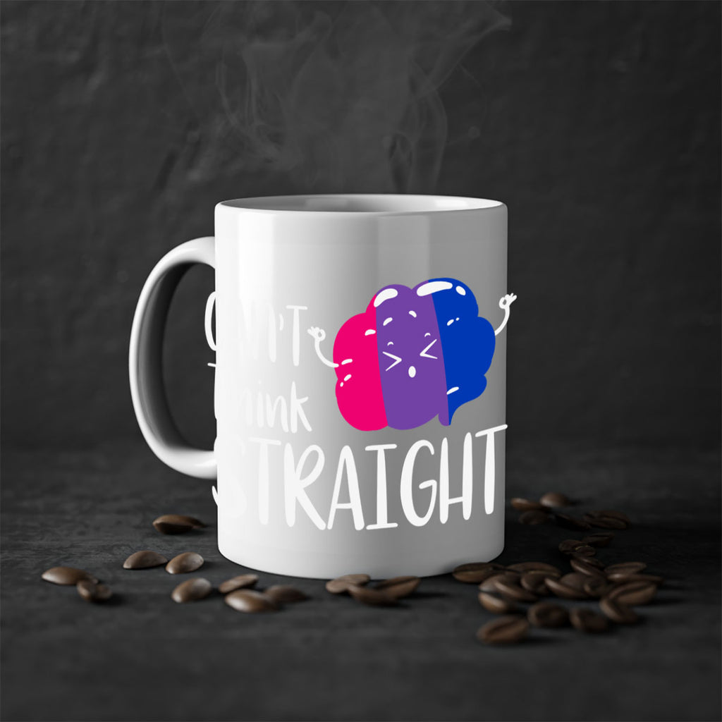 bisexual flag cant think straight 155#- lgbt-Mug / Coffee Cup