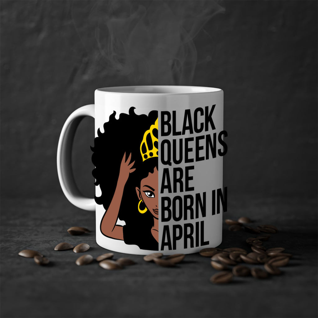 black queens are born in april 218#- black words - phrases-Mug / Coffee Cup
