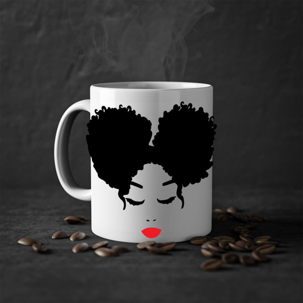 black woman red lips 9#- Black women - Girls-Mug / Coffee Cup