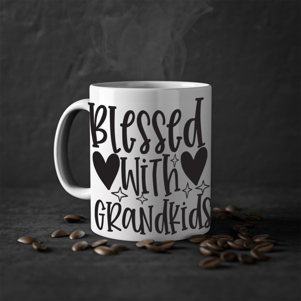 blessed with grandkids 415#- mom-Mug / Coffee Cup