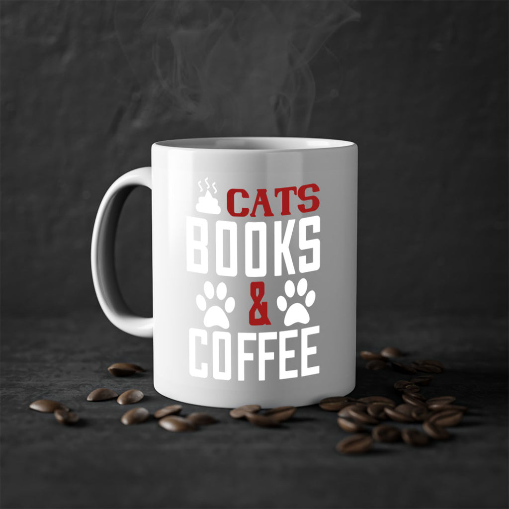 cats books and coffee Style 38#- cat-Mug / Coffee Cup