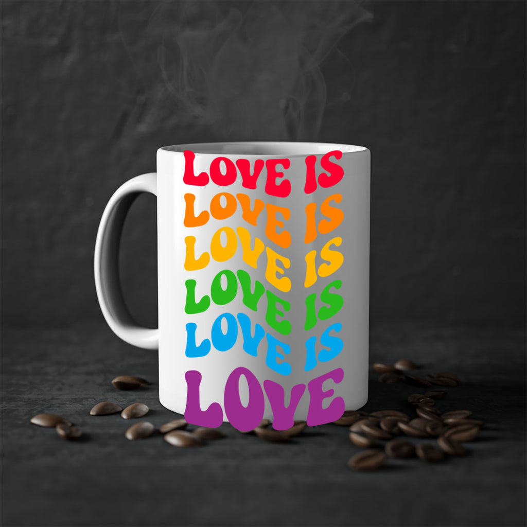 cool rainbow lgbt love is lgbt 147#- lgbt-Mug / Coffee Cup