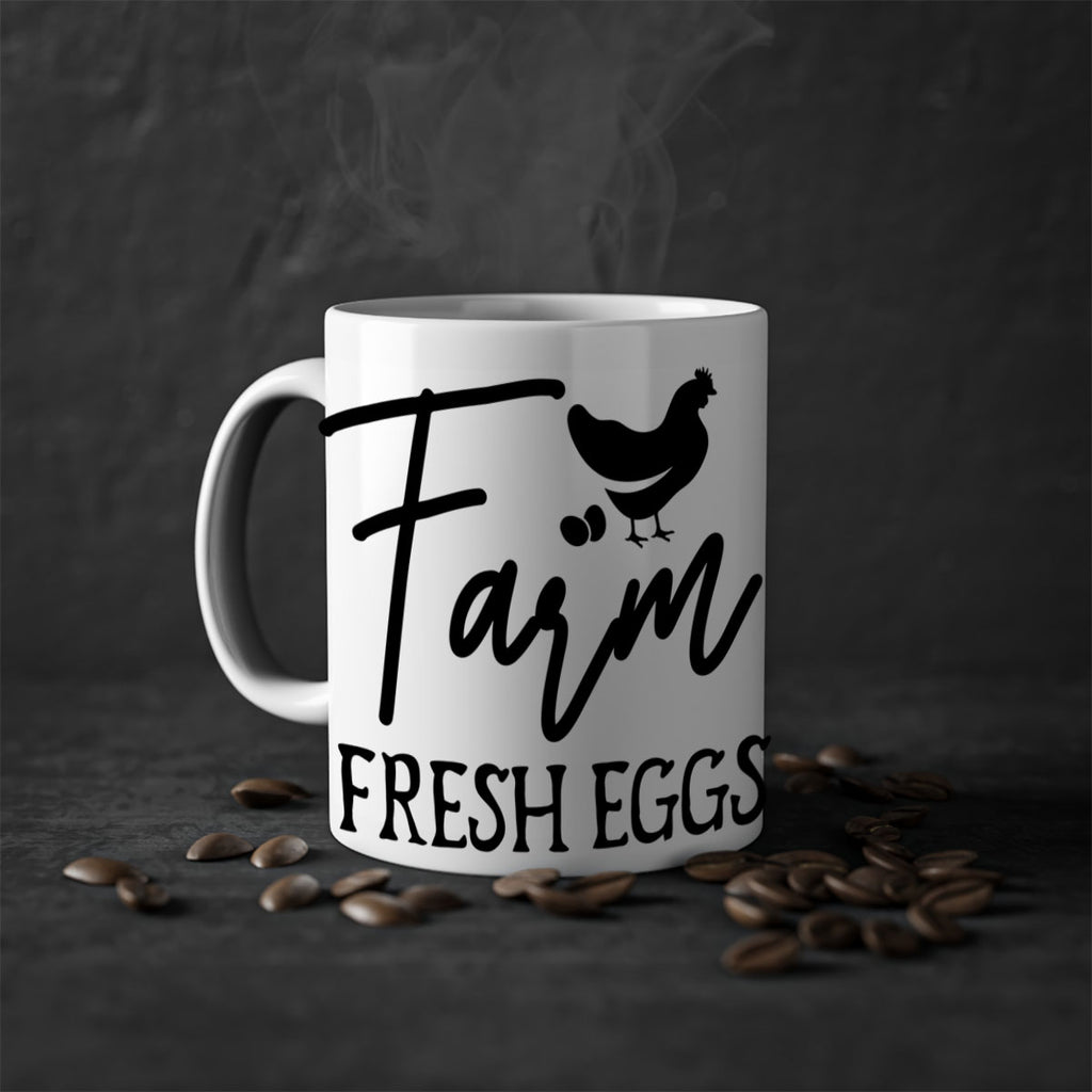farm fresh eggs design 104#- kitchen-Mug / Coffee Cup