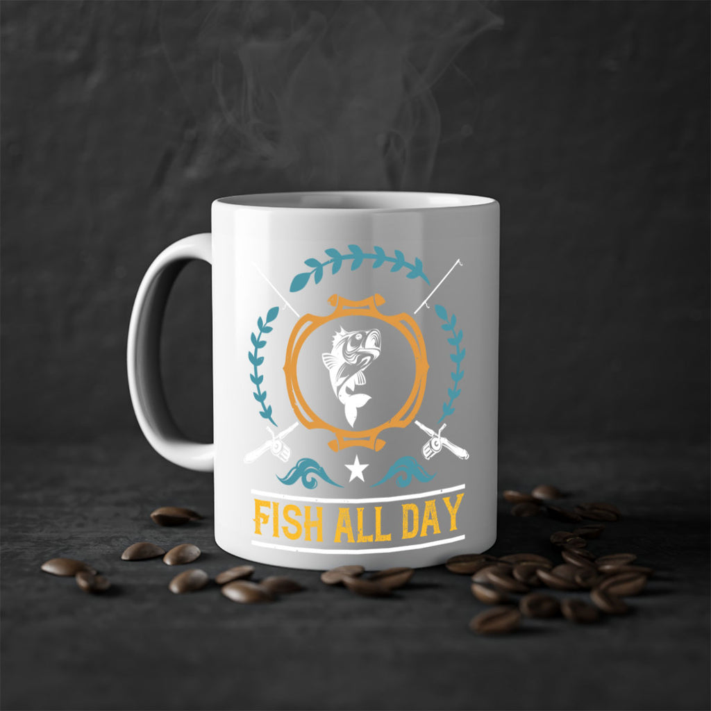 fish all day 187#- fishing-Mug / Coffee Cup