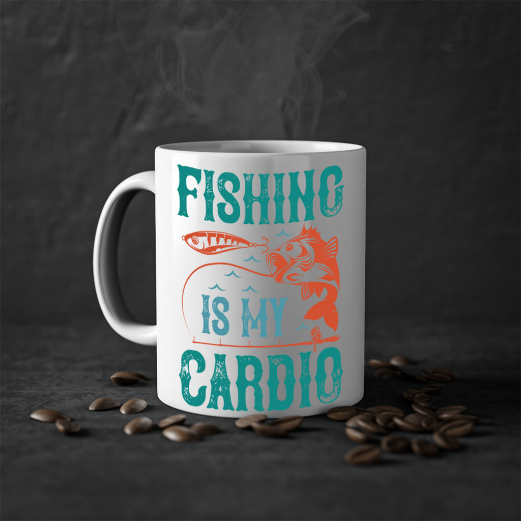 fishing is my cardio 142#- fishing-Mug / Coffee Cup