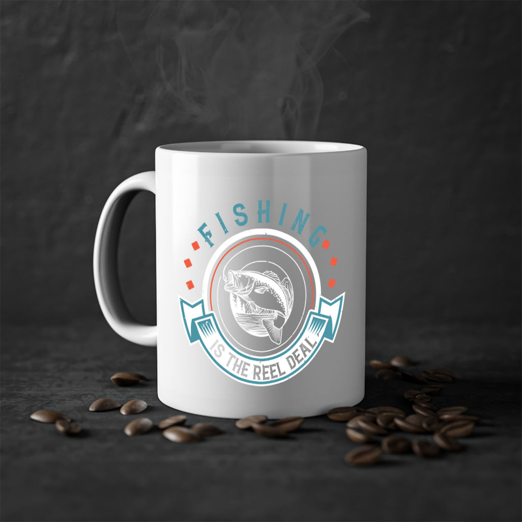 fishing is the reel deal 271#- fishing-Mug / Coffee Cup