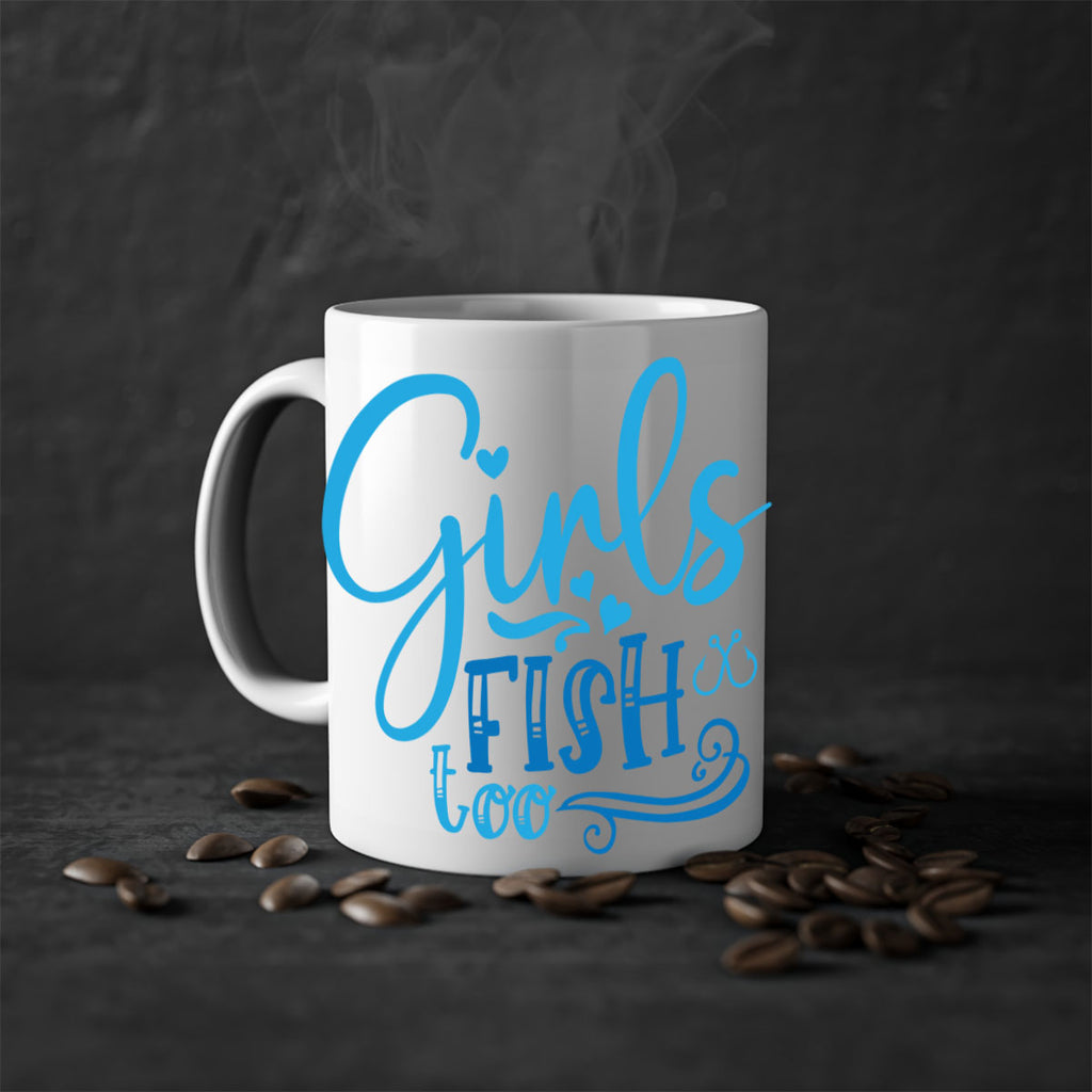 girls fish too 221#- fishing-Mug / Coffee Cup
