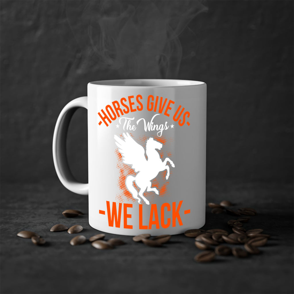 horses give us the wings we lack Style 4#- horse-Mug / Coffee Cup