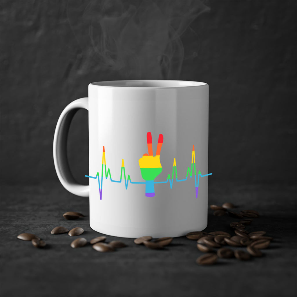 lgbt gay pride heartbeat lgbt 104#- lgbt-Mug / Coffee Cup