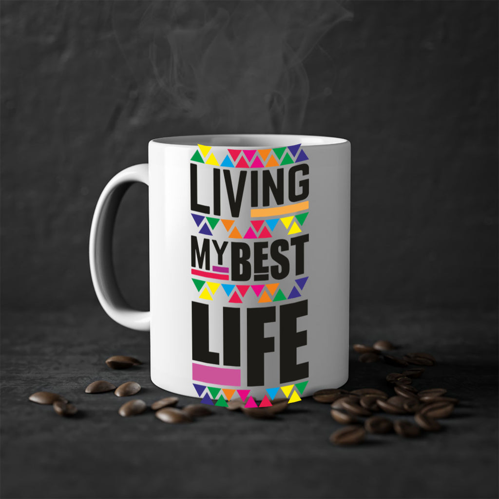 living my best life- black words - phrases-Mug / Coffee Cup