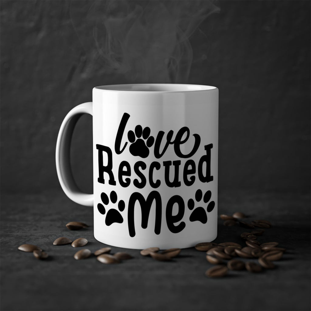 love rescued me Style 72#- Dog-Mug / Coffee Cup