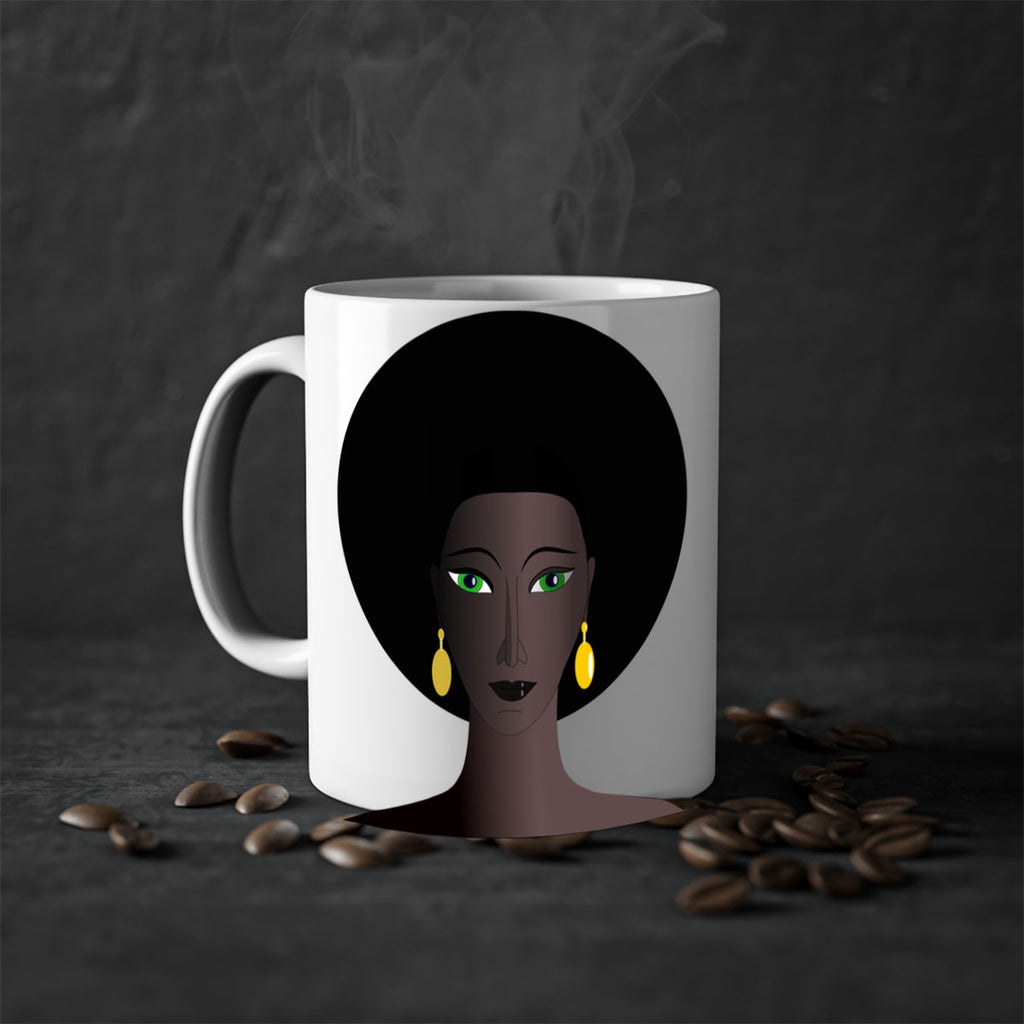 machovka black woman with green eyes 27#- Black women - Girls-Mug / Coffee Cup