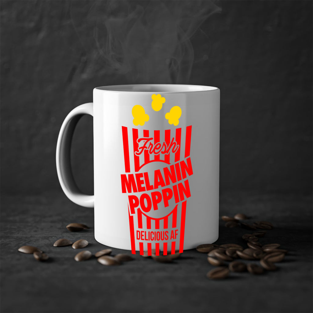 melanin poppin popcorn 86#- black words - phrases-Mug / Coffee Cup