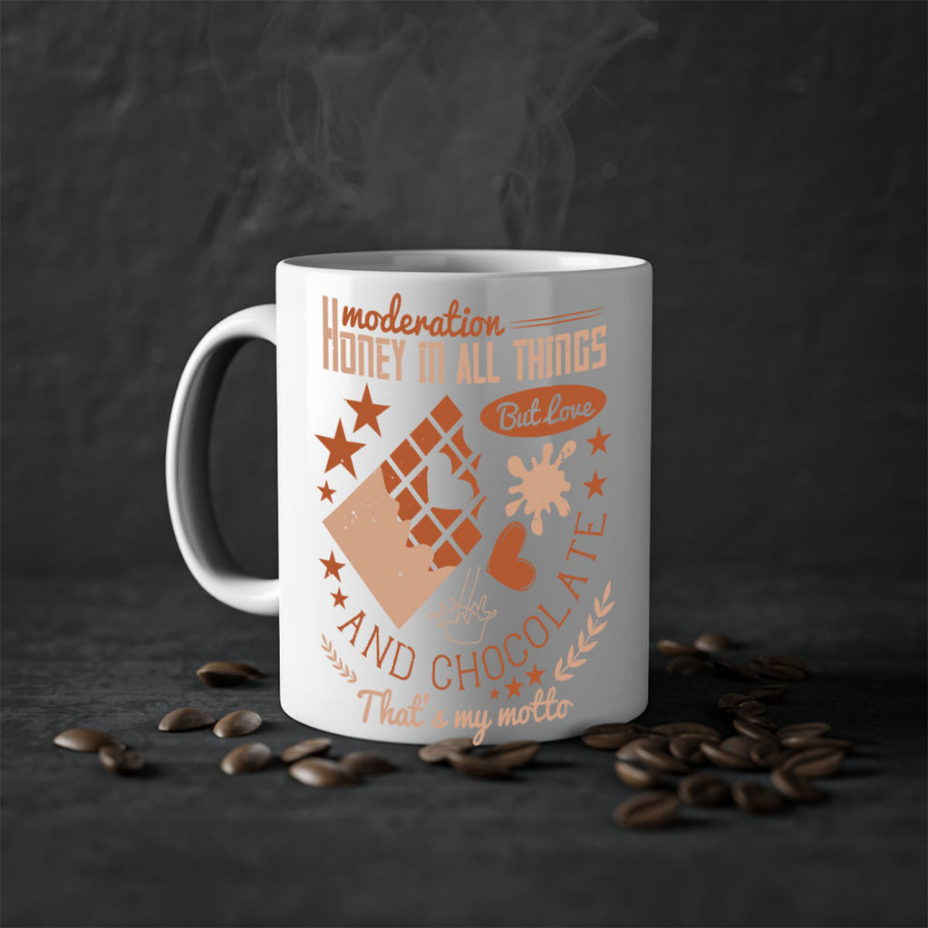 moderation honey in all things but love and chocolate thats my motto 22#- chocolate-Mug / Coffee Cup