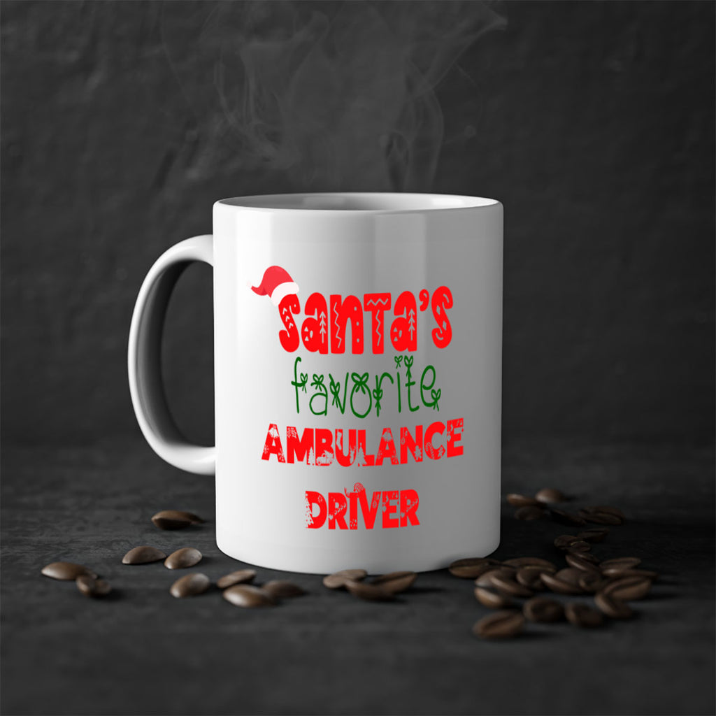 santas favorite ambulance driver style 637#- christmas-Mug / Coffee Cup