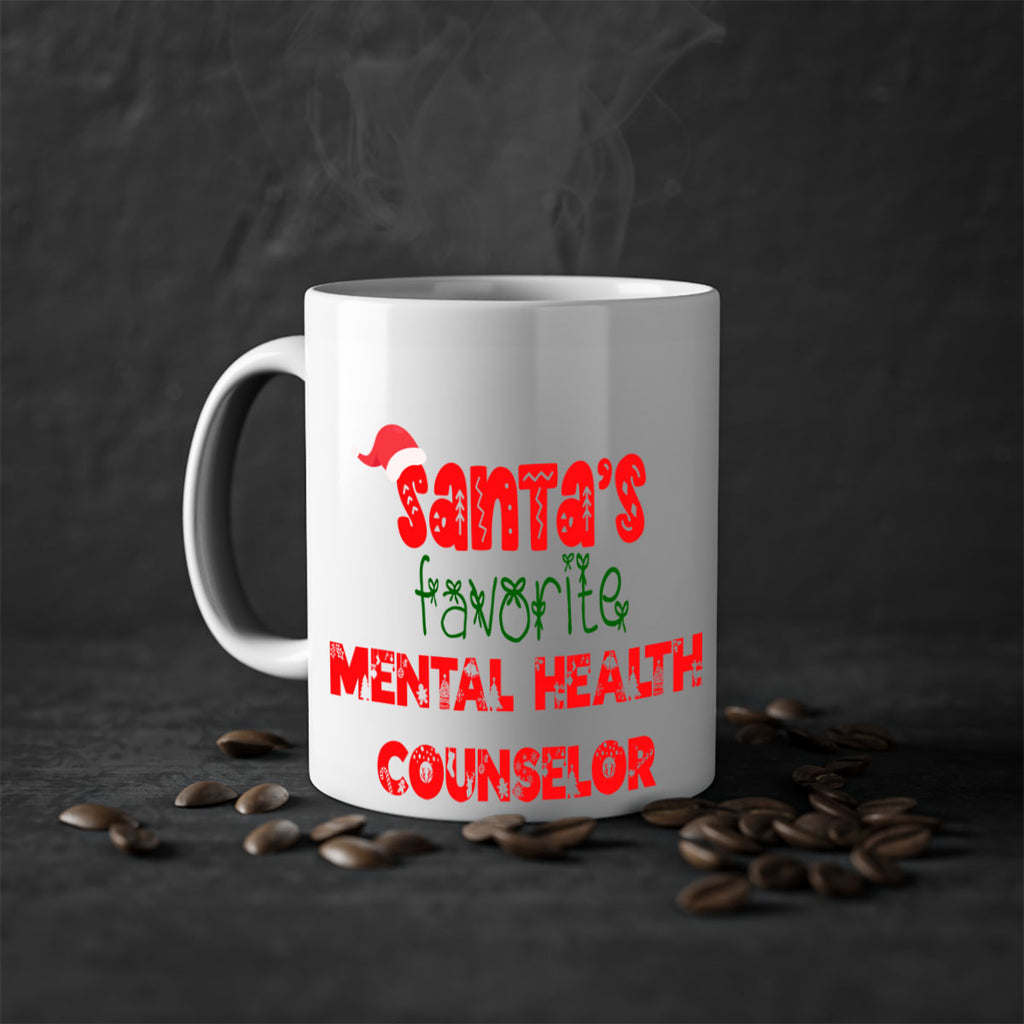 santas favorite mental health counselor style 952#- christmas-Mug / Coffee Cup
