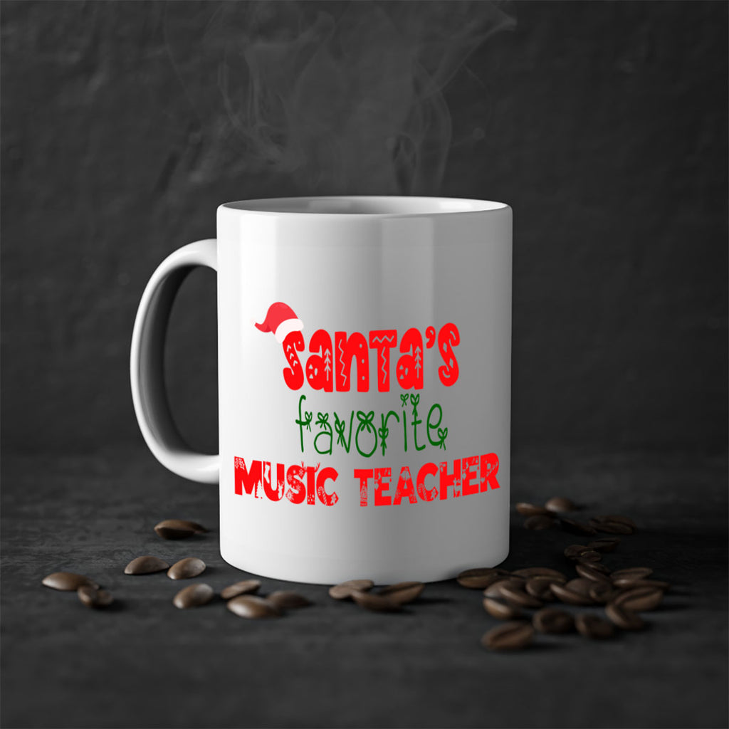 santas favorite music teacher style 968#- christmas-Mug / Coffee Cup