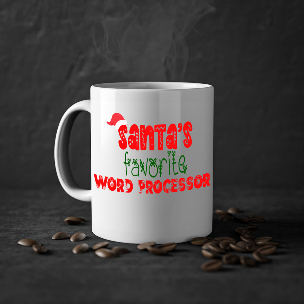 santas favorite word processor style 1158#- christmas-Mug / Coffee Cup