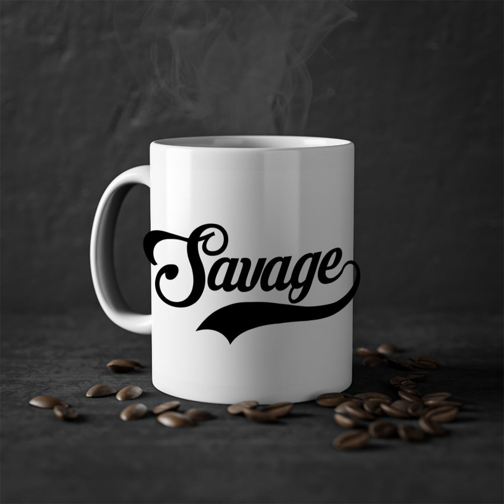 savage script 40#- black words - phrases-Mug / Coffee Cup