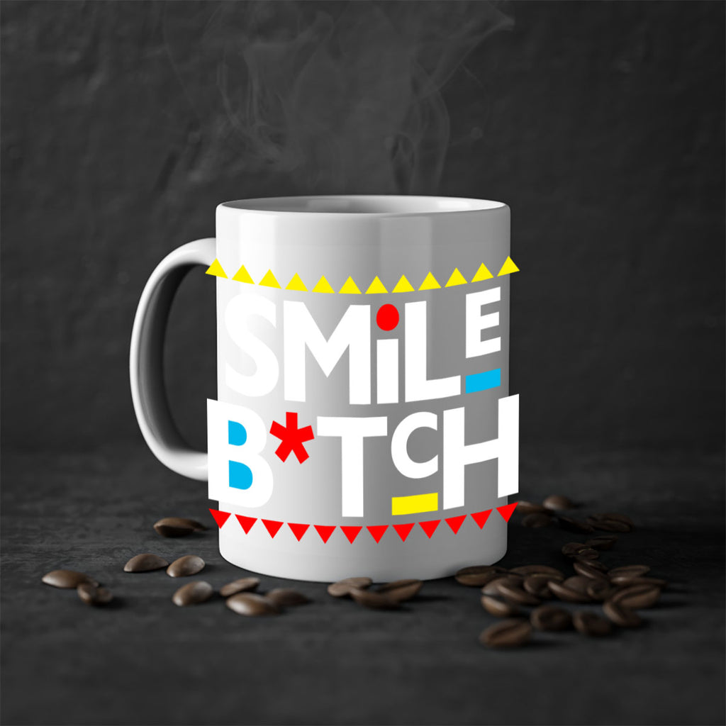 smile bitch 30#- black words - phrases-Mug / Coffee Cup