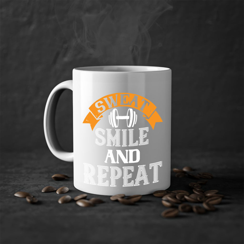 sweat smail and repeat 67#- gym-Mug / Coffee Cup