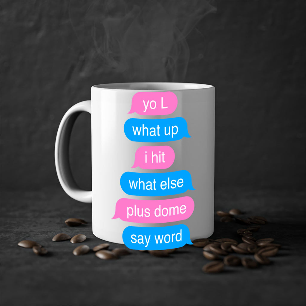 text conversation camron 23#- black words - phrases-Mug / Coffee Cup