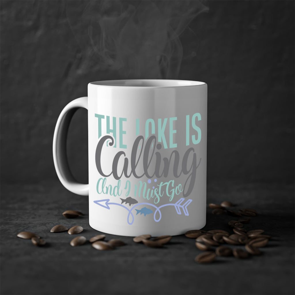the lake is calling and i must go 194#- fishing-Mug / Coffee Cup
