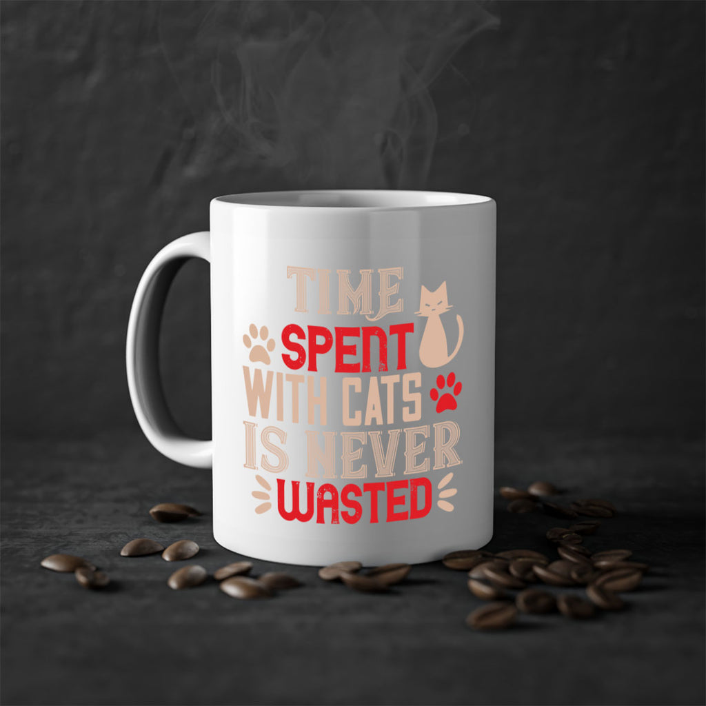 time spend with cat is never wasted Style 121#- cat-Mug / Coffee Cup